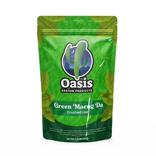 Oasis-Kratom-labels_Green-Maengda-_Crushed-leaf Green Maeng Da Crushed Leaf Kratom